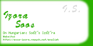 izora soos business card